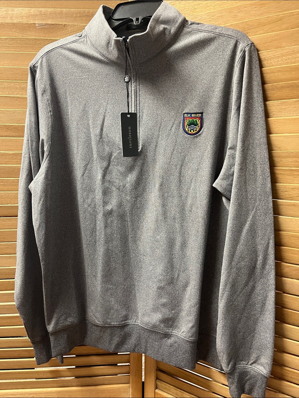 Men's Gray Elk River Quarter-Zip Pullover Sweater